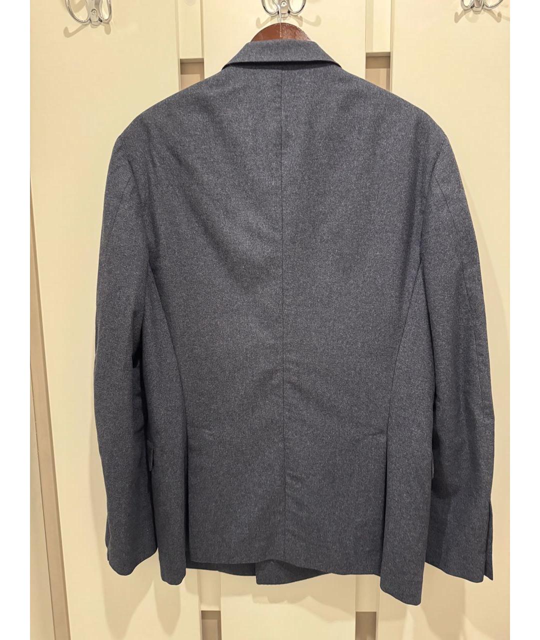 BRUNELLO CUCINELLI Темно-синий шерстяной пиджак, фото 2