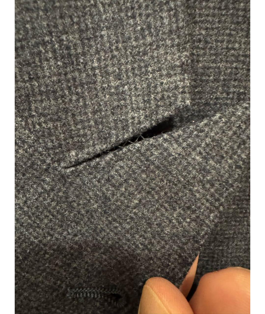 BRUNELLO CUCINELLI Темно-синий шерстяной пиджак, фото 4