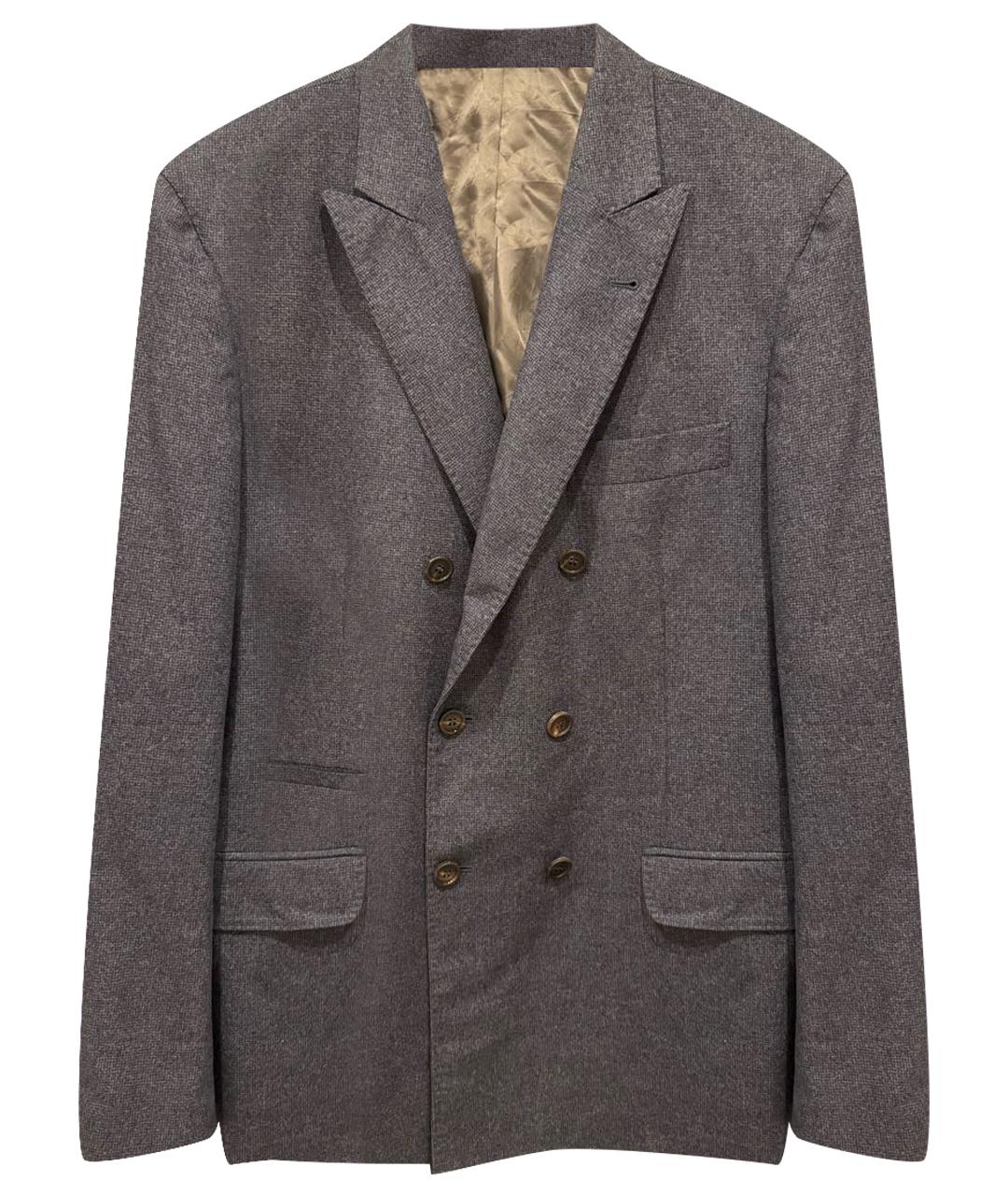 BRUNELLO CUCINELLI Темно-синий шерстяной пиджак, фото 1