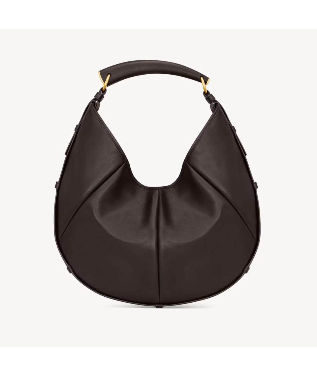 SAINT LAURENT Коричневая кожаная сумка тоут, фото 5