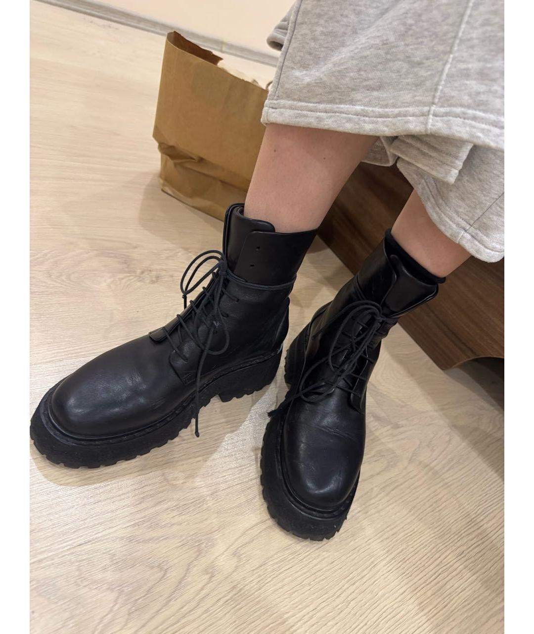 MARSELL Черные кожаные ботинки, фото 5