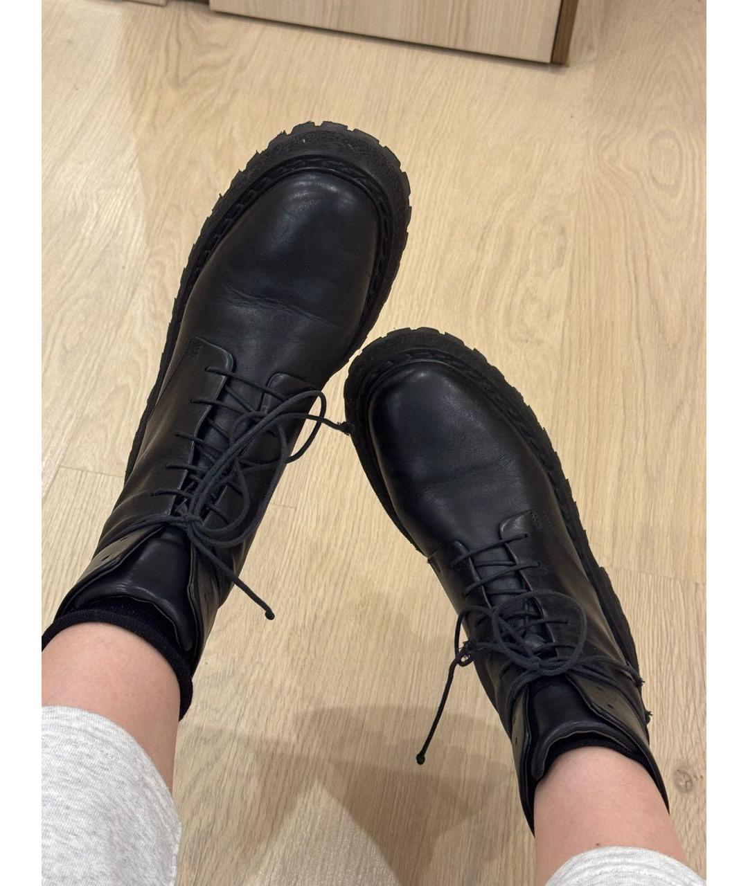 MARSELL Черные кожаные ботинки, фото 6
