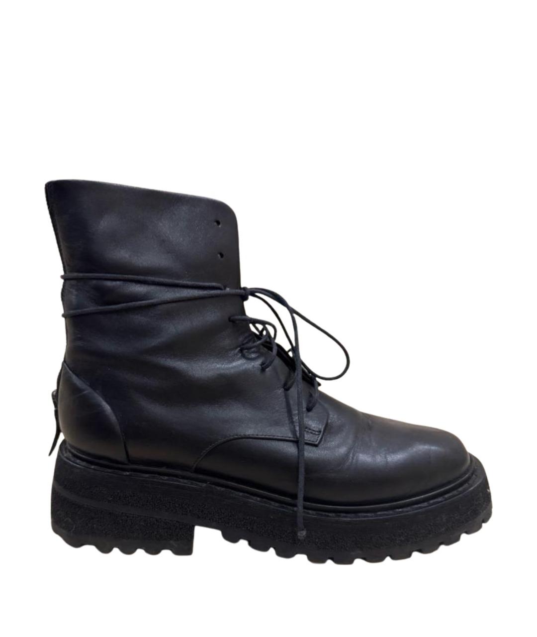 MARSELL Черные кожаные ботинки, фото 1