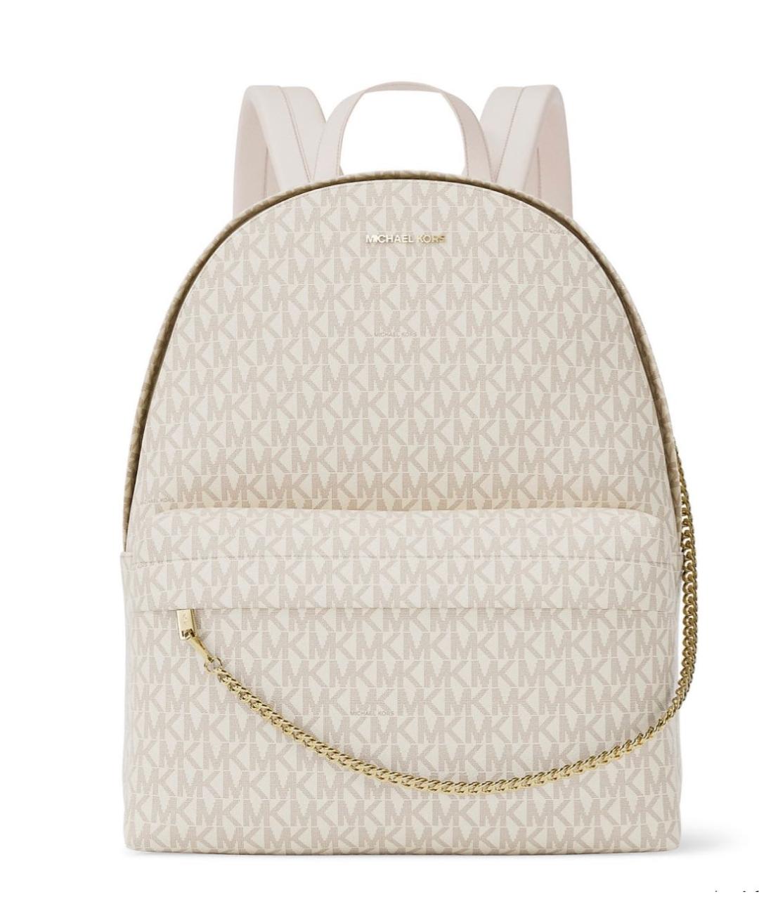 MICHAEL KORS Бежевый рюкзак из искусственной кожи, фото 8