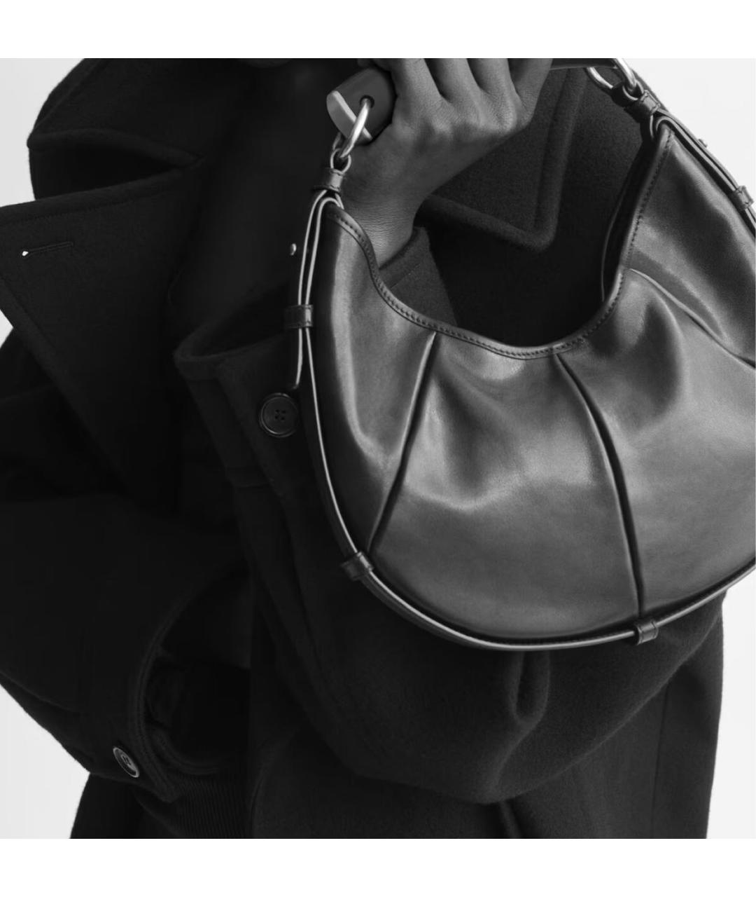 SAINT LAURENT Бордовая кожаная сумка с короткими ручками, фото 2