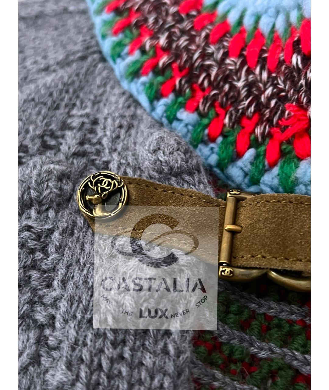 CHANEL Серый шерстяной жакет/пиджак, фото 7