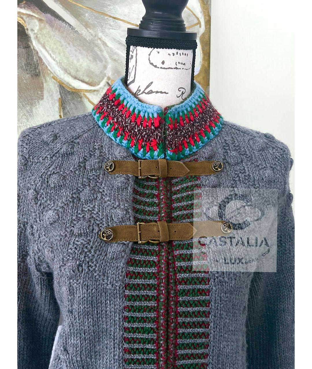 CHANEL Серый шерстяной жакет/пиджак, фото 4