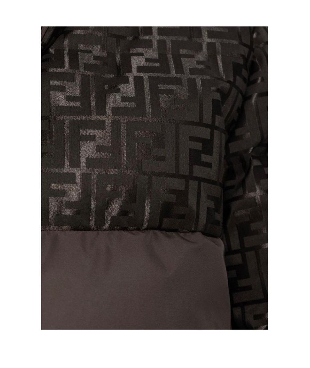 FENDI Коричневый синтетический пуховик, фото 3