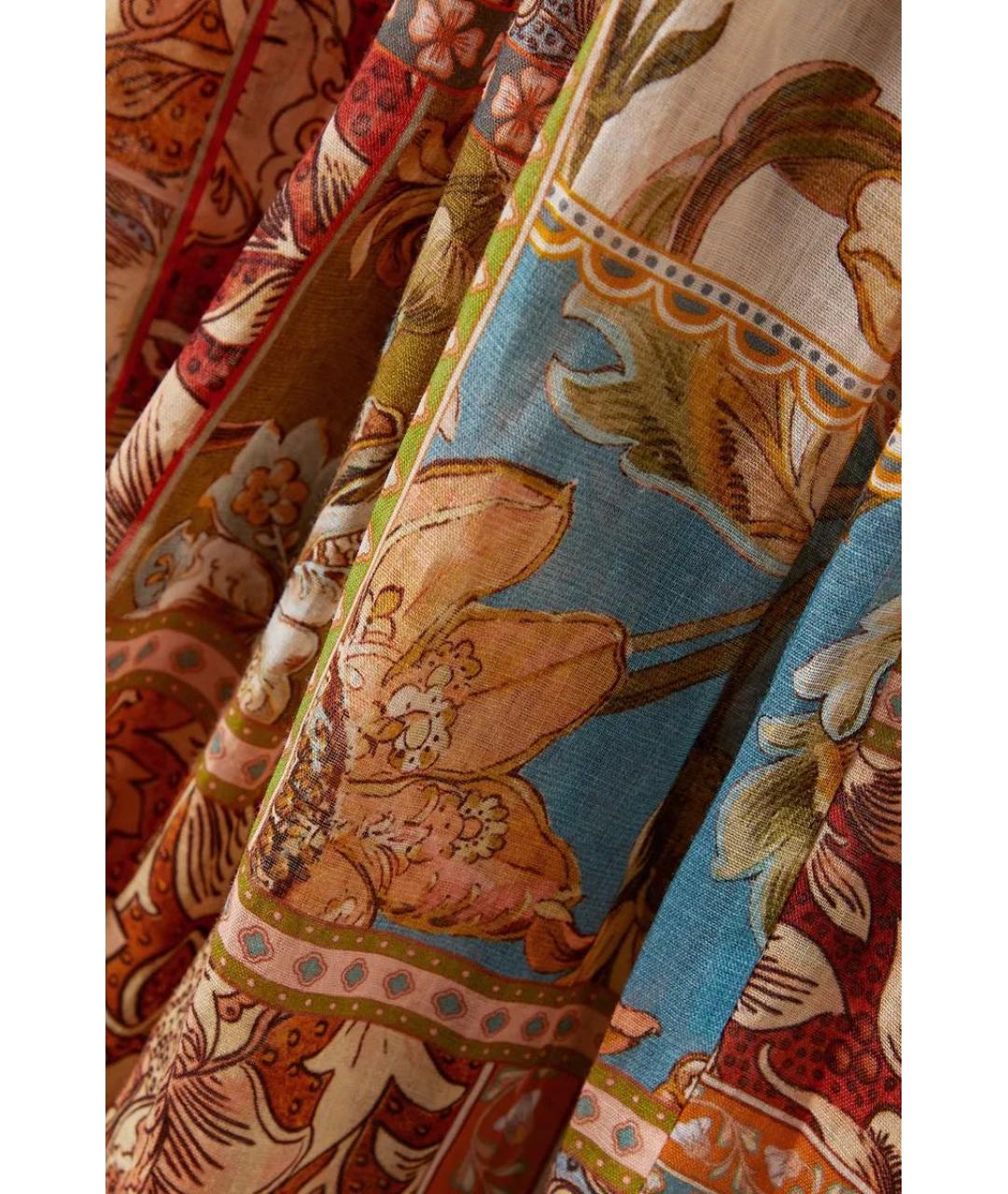 ZIMMERMANN Мульти льняное повседневное платье, фото 6