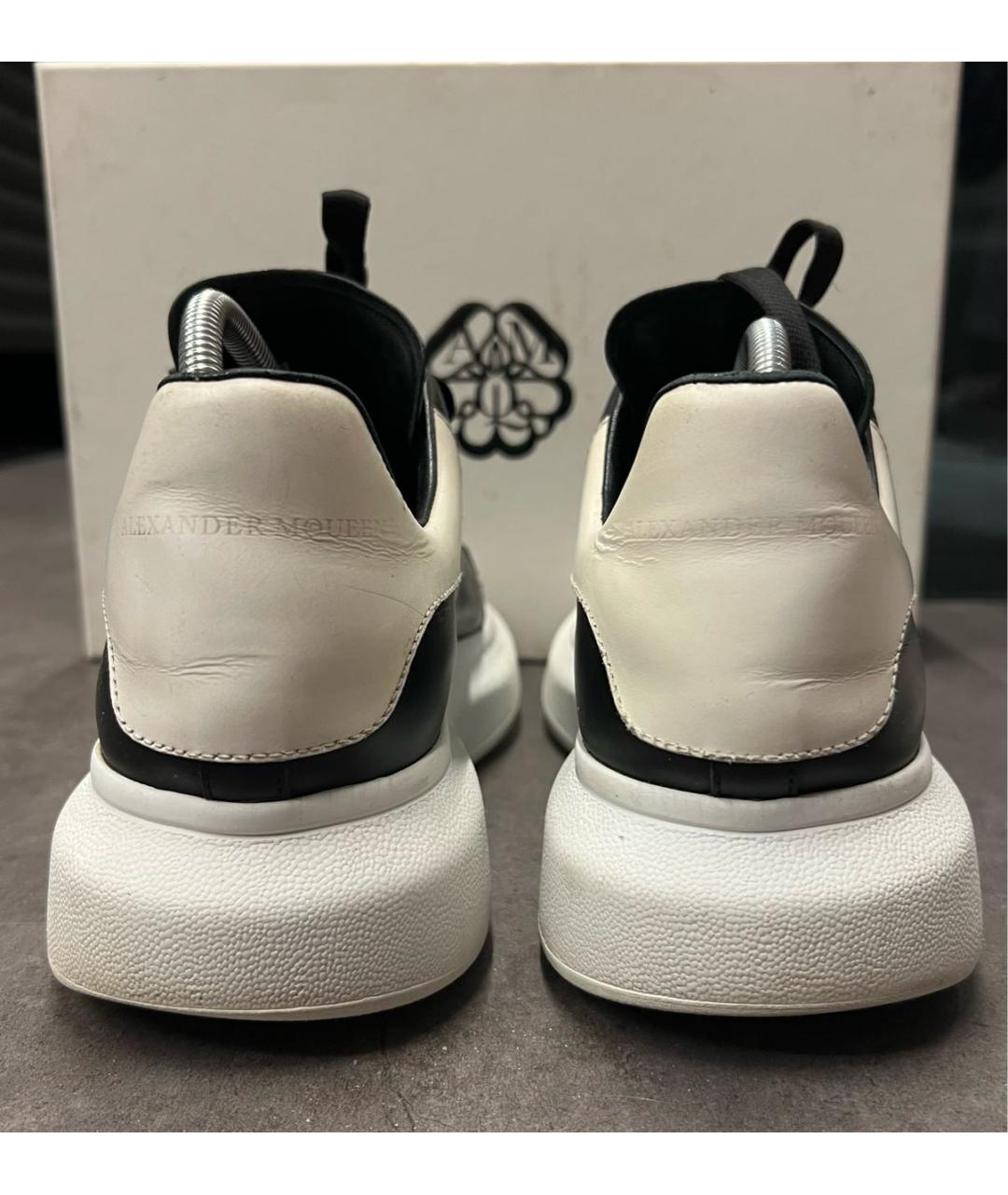 ALEXANDER MCQUEEN Черные кожаные низкие кроссовки / кеды, фото 2