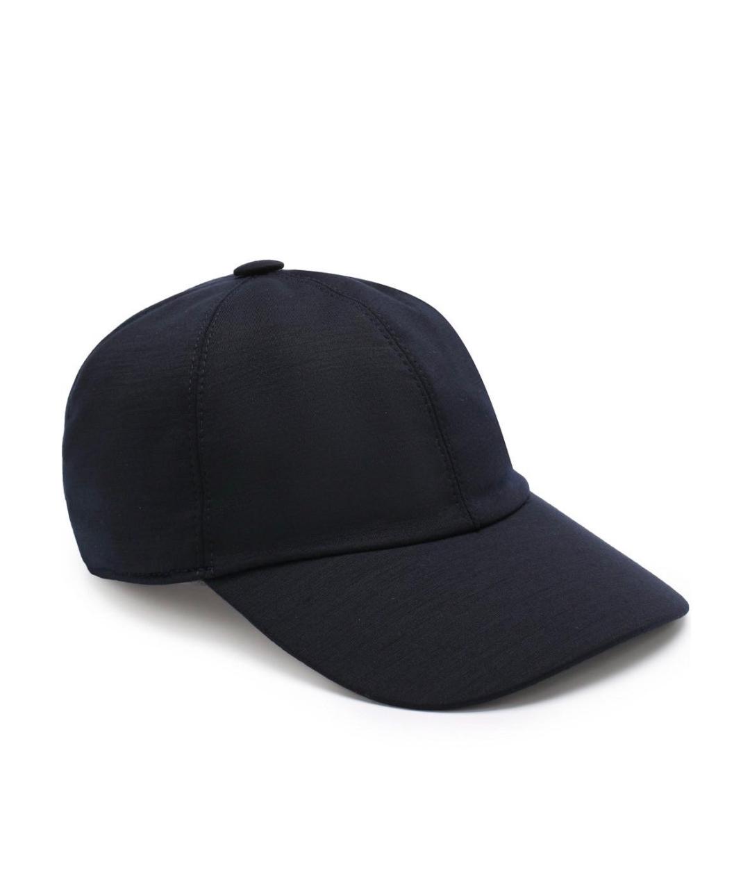 ZEGNA Темно-синяя шерстяная кепка/бейсболка, фото 3