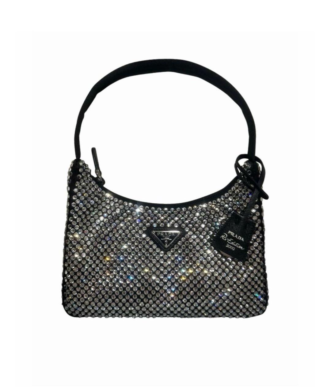 PRADA Черная тканевая сумка с короткими ручками, фото 9