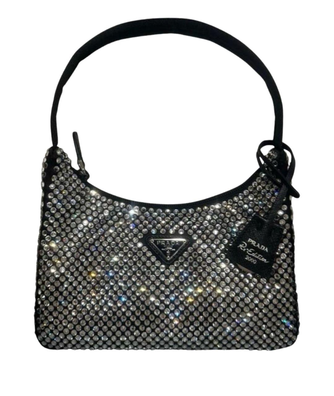 PRADA Черная тканевая сумка с короткими ручками, фото 1