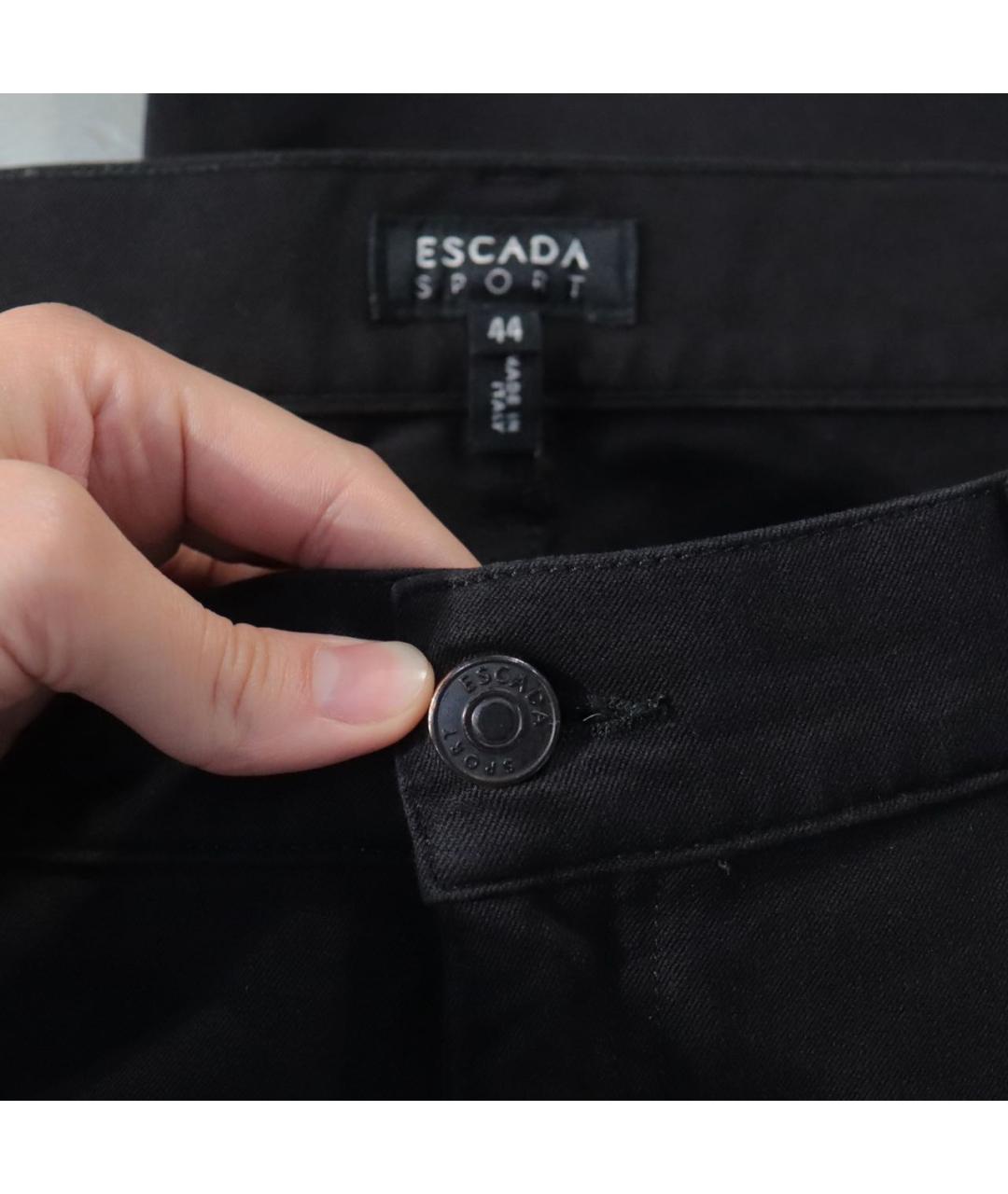 ESCADA Черные хлопко-эластановые прямые джинсы, фото 4