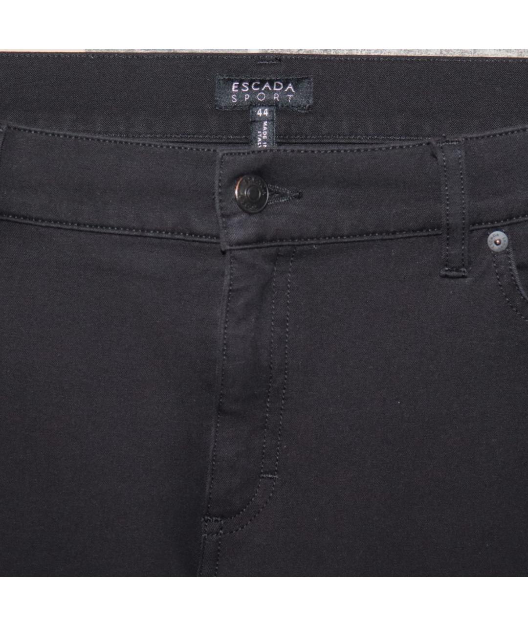 ESCADA Черные хлопко-эластановые прямые джинсы, фото 5