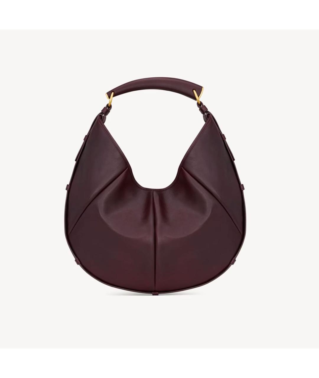 CHRISTIAN DIOR Бордовая кожаная сумка тоут, фото 2