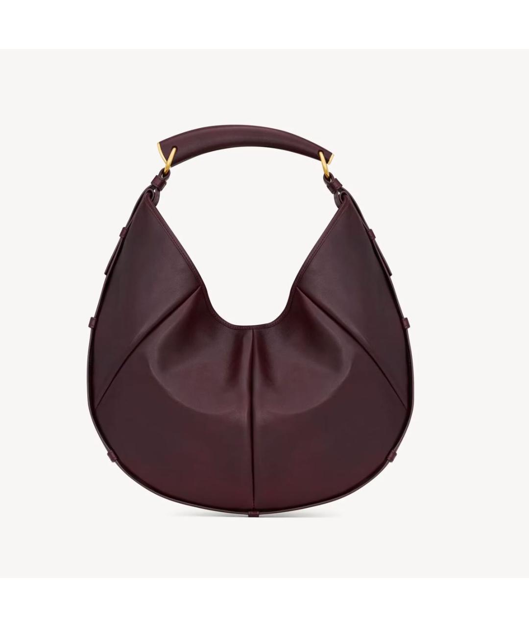 CHRISTIAN DIOR Бордовая кожаная сумка тоут, фото 5