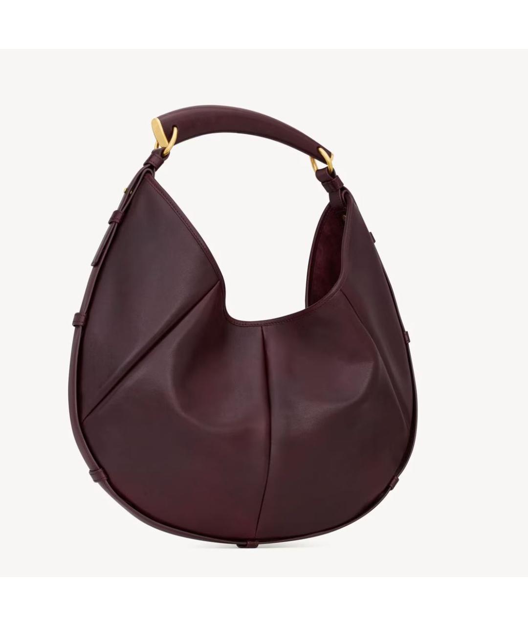 CHRISTIAN DIOR Бордовая кожаная сумка тоут, фото 4