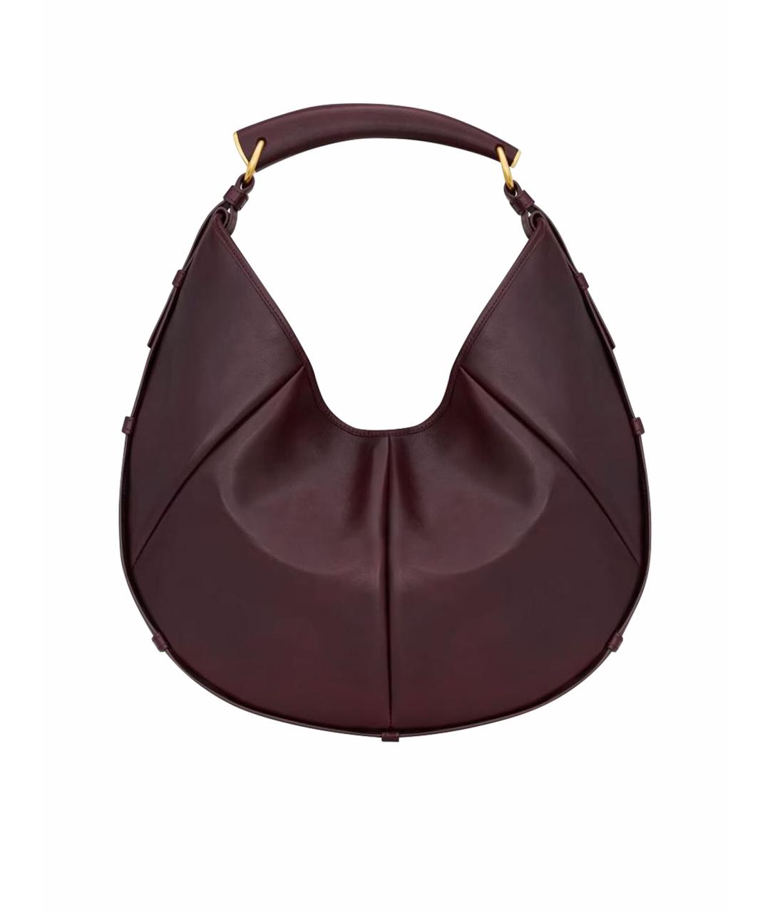 CHRISTIAN DIOR Бордовая кожаная сумка тоут, фото 1