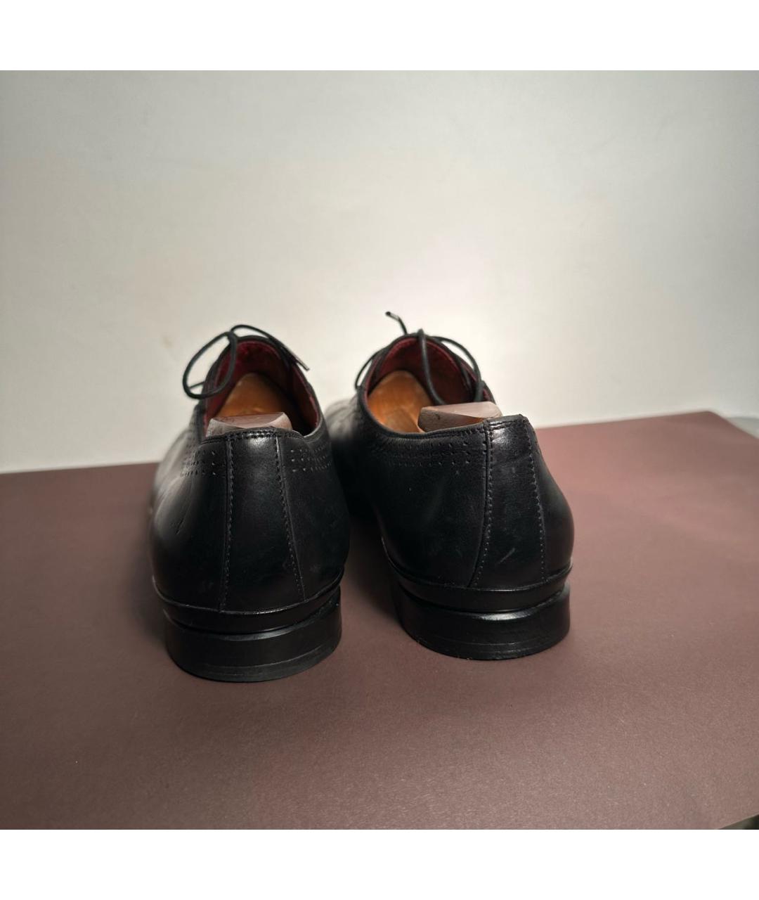 ALEXANDER MCQUEEN Черные кожаные туфли, фото 4