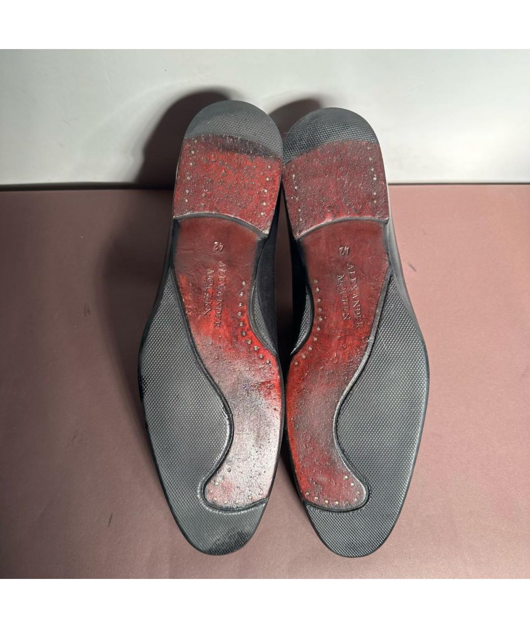 ALEXANDER MCQUEEN Черные кожаные туфли, фото 5