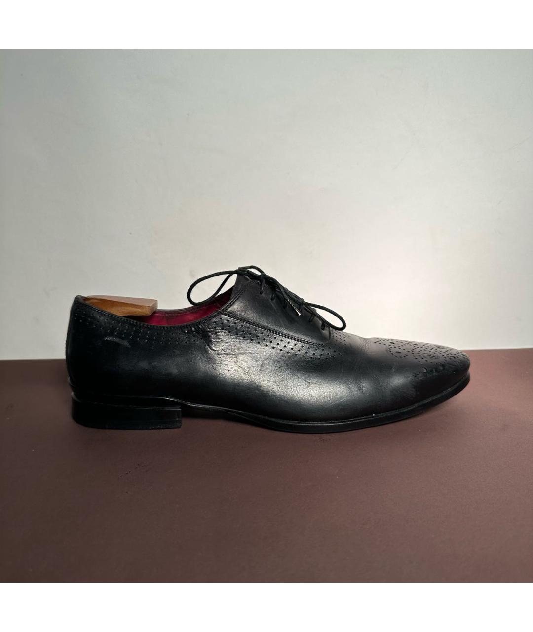 ALEXANDER MCQUEEN Черные кожаные туфли, фото 7