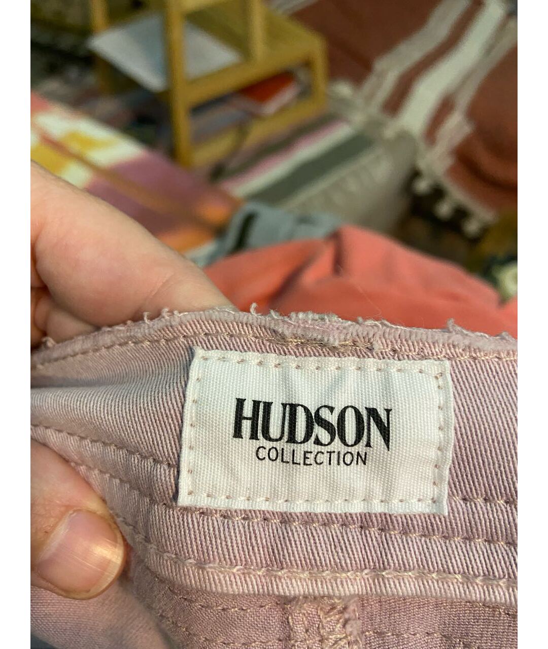 HUDSON Розовые хлопковые джинсы слим, фото 3