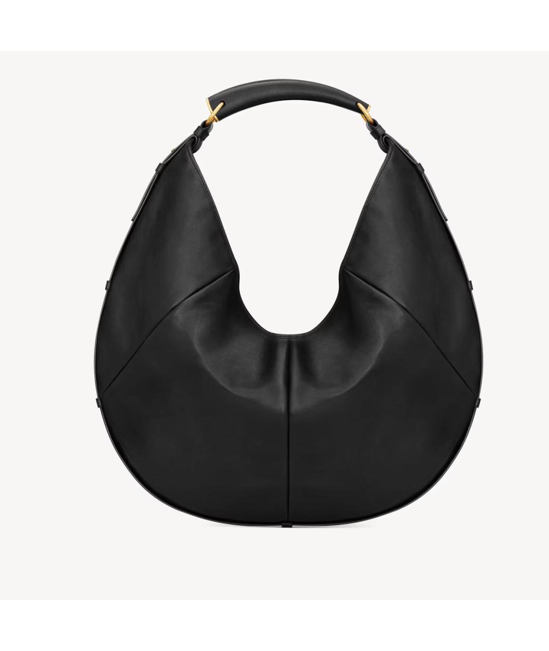 SAINT LAURENT Черная кожаная сумка тоут, фото 5