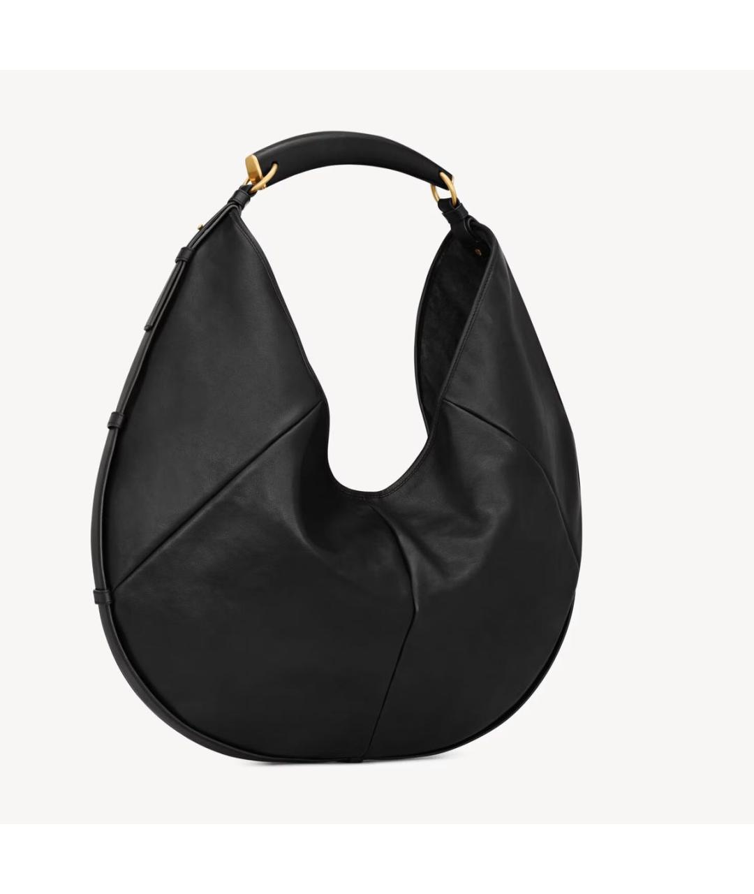 SAINT LAURENT Черная кожаная сумка тоут, фото 4