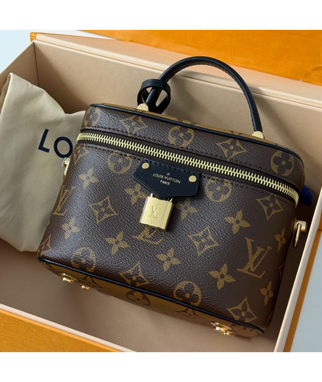 LOUIS VUITTON Коричневая сумка с короткими ручками, фото 2