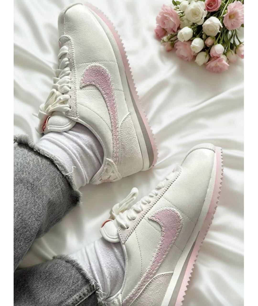 NIKE Розовые кожаные кроссовки, фото 5