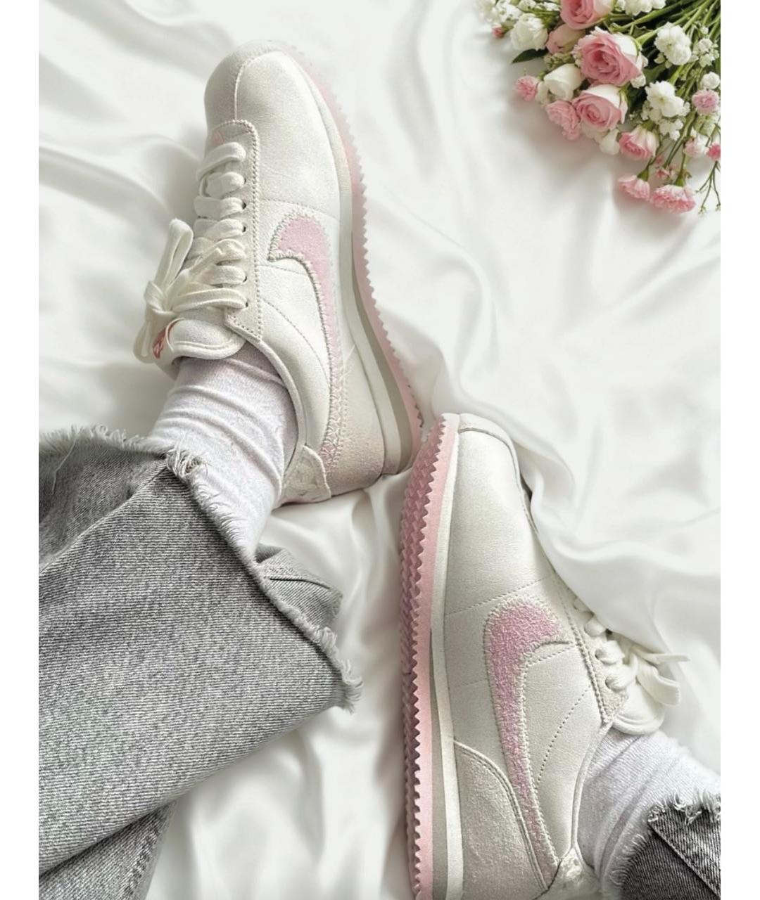 NIKE Розовые кожаные кроссовки, фото 7