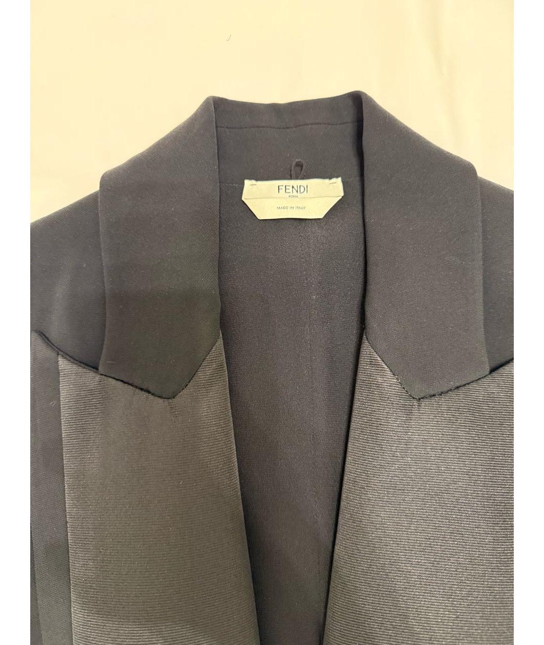 FENDI Черное вискозное вечернее платье, фото 3