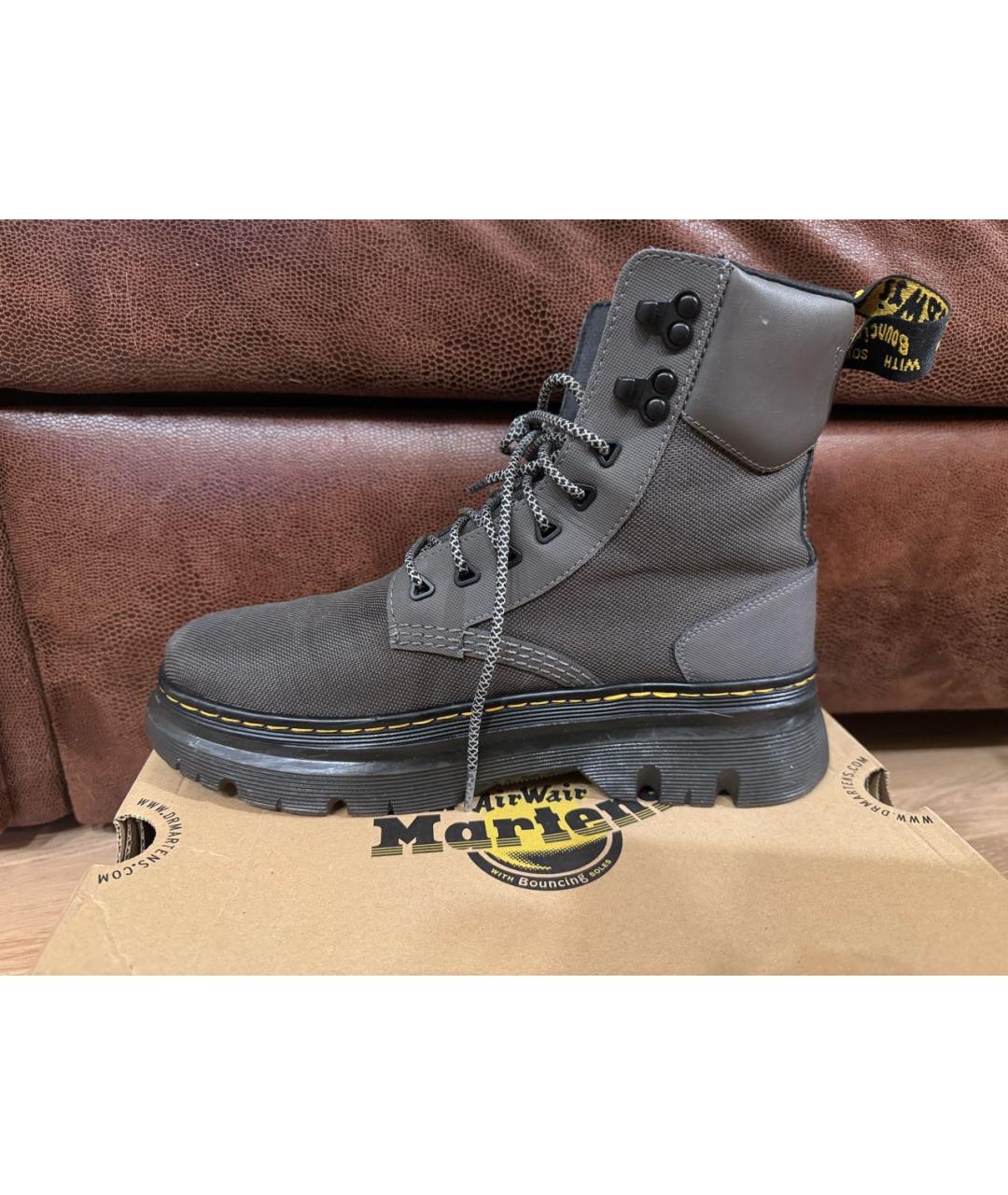 DR. MARTENS Серые текстильные высокие ботинки, фото 6