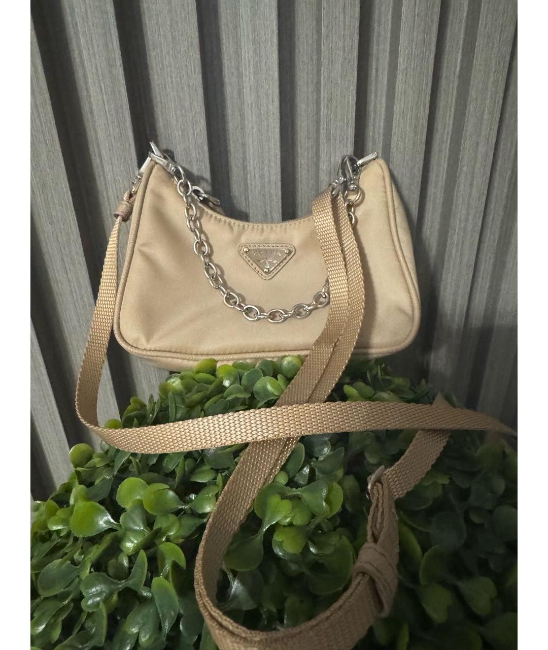 PRADA Бежевая сумка через плечо, фото 5