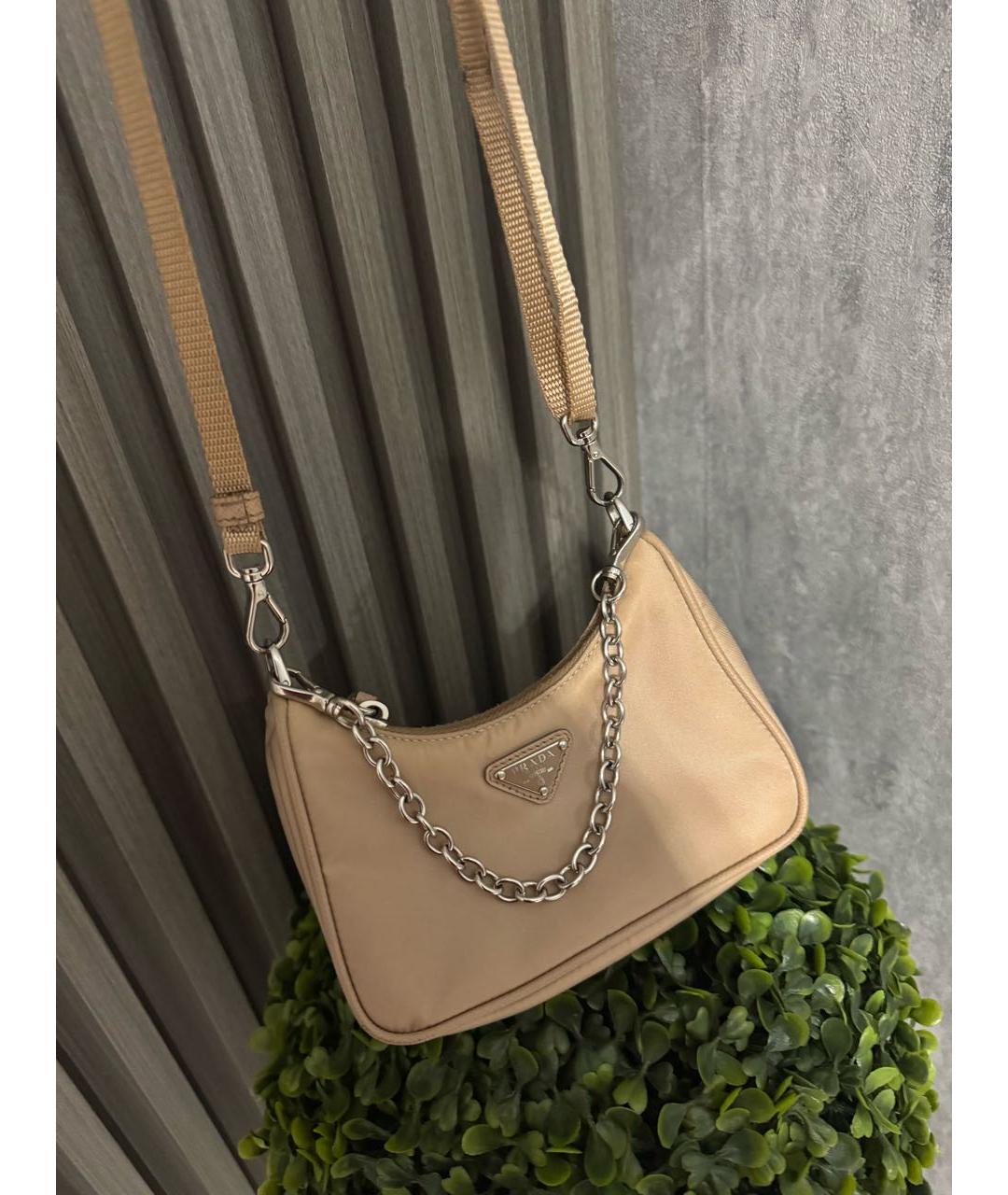 PRADA Бежевая сумка через плечо, фото 2