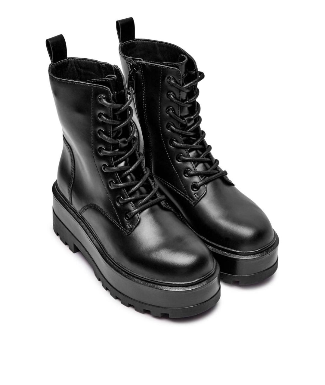 CALVIN KLEIN Черные кожаные ботинки, фото 3
