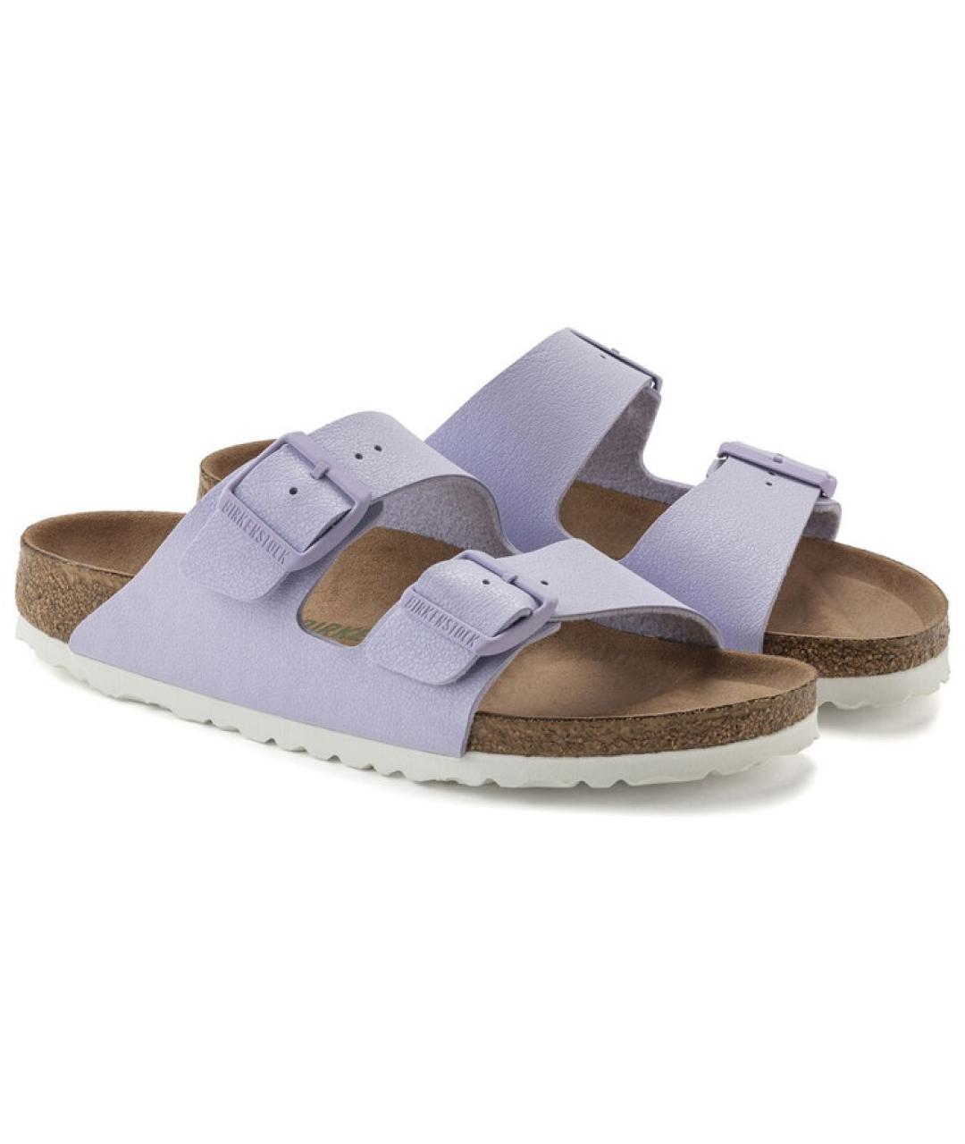 BIRKENSTOCK Фиолетовые кожаные сандалии, фото 2