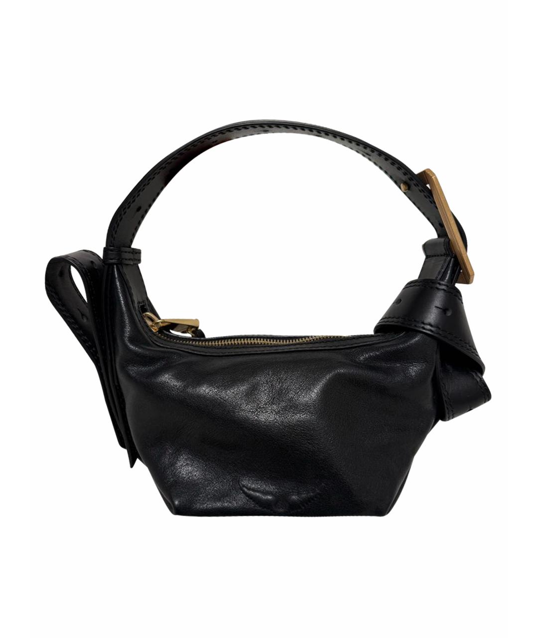 ZADIG & VOLTAIRE Черная кожаная сумка с короткими ручками, фото 1