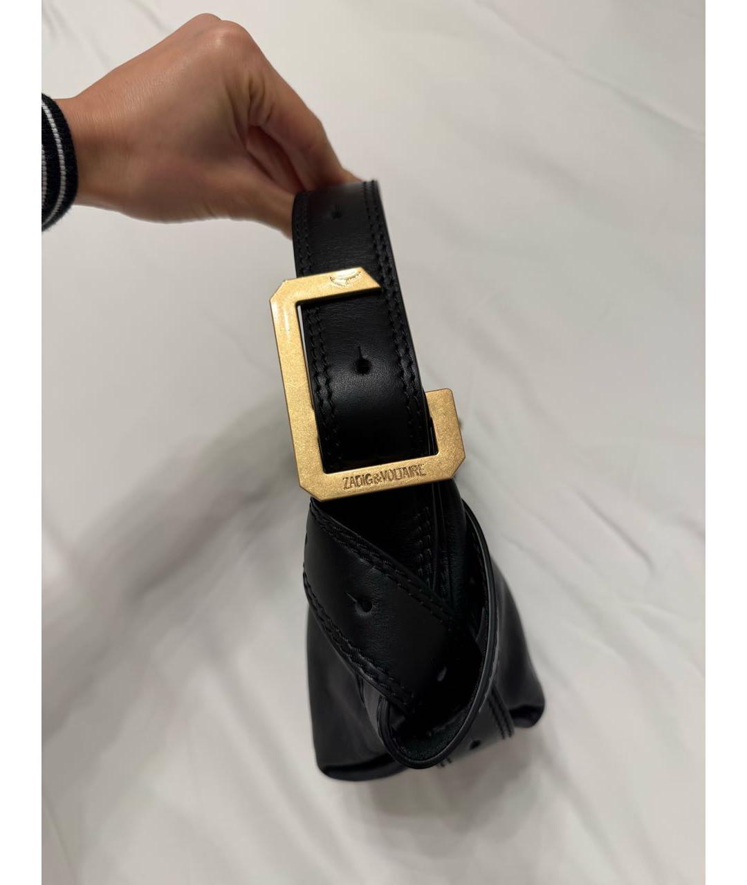 ZADIG & VOLTAIRE Черная кожаная сумка с короткими ручками, фото 2