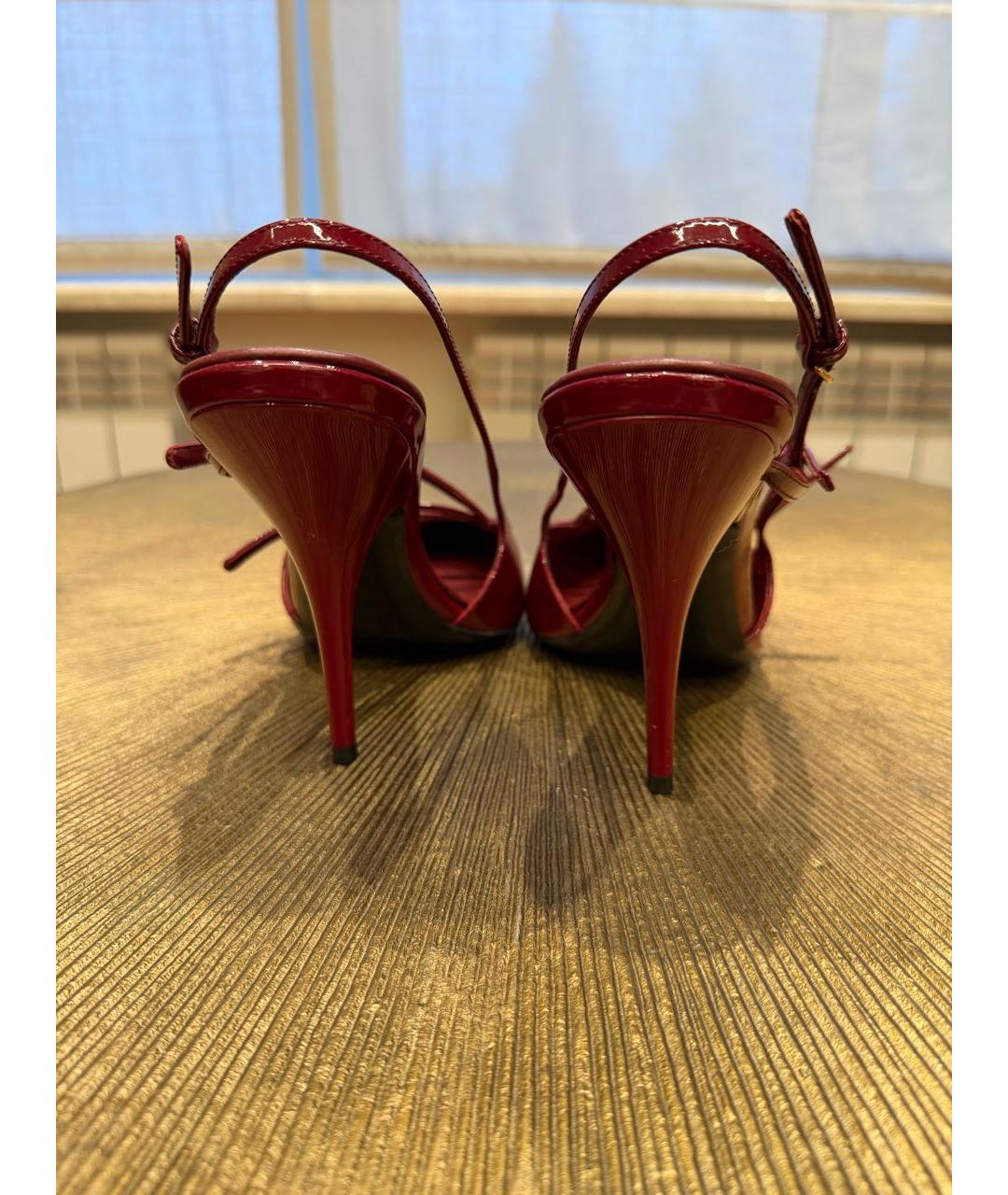 MIU MIU Бордовые туфли из лакированной кожи, фото 4