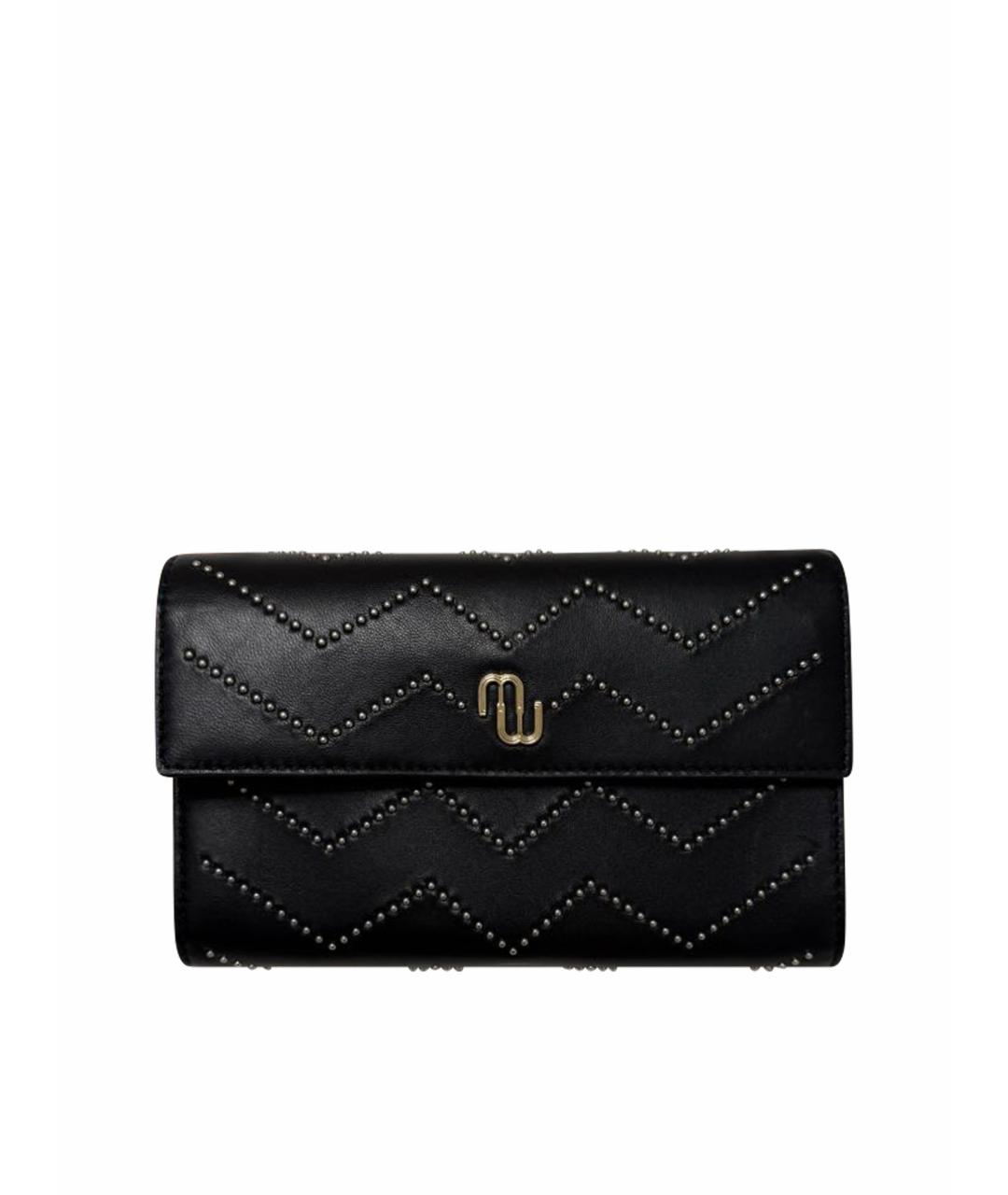 MAJE Черный кожаный кошелек, фото 1