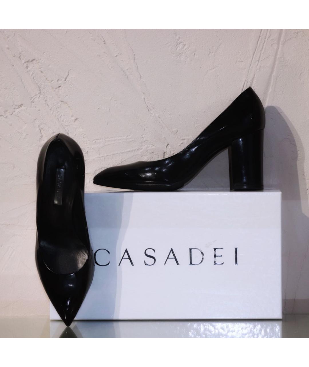 CASADEI Черные туфли из лакированной кожи, фото 8