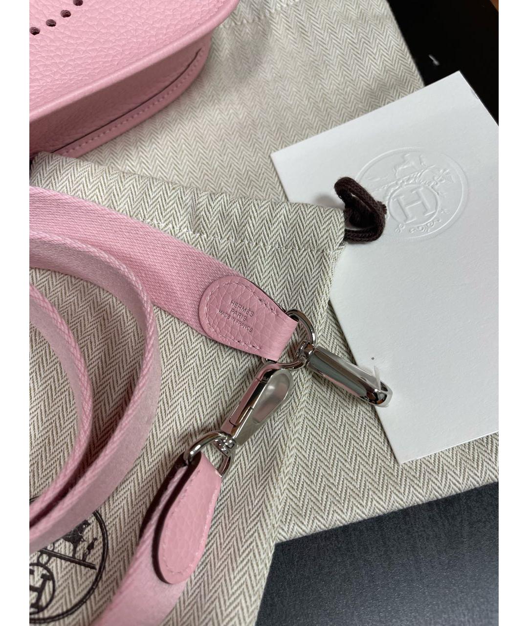 HERMES Розовая кожаная сумка через плечо, фото 4