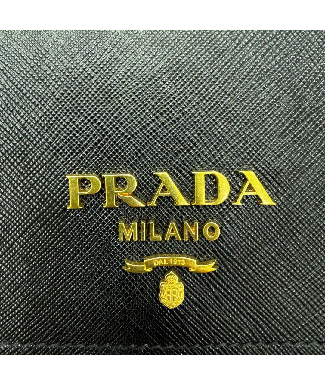 PRADA Черная кожаная сумка через плечо, фото 7