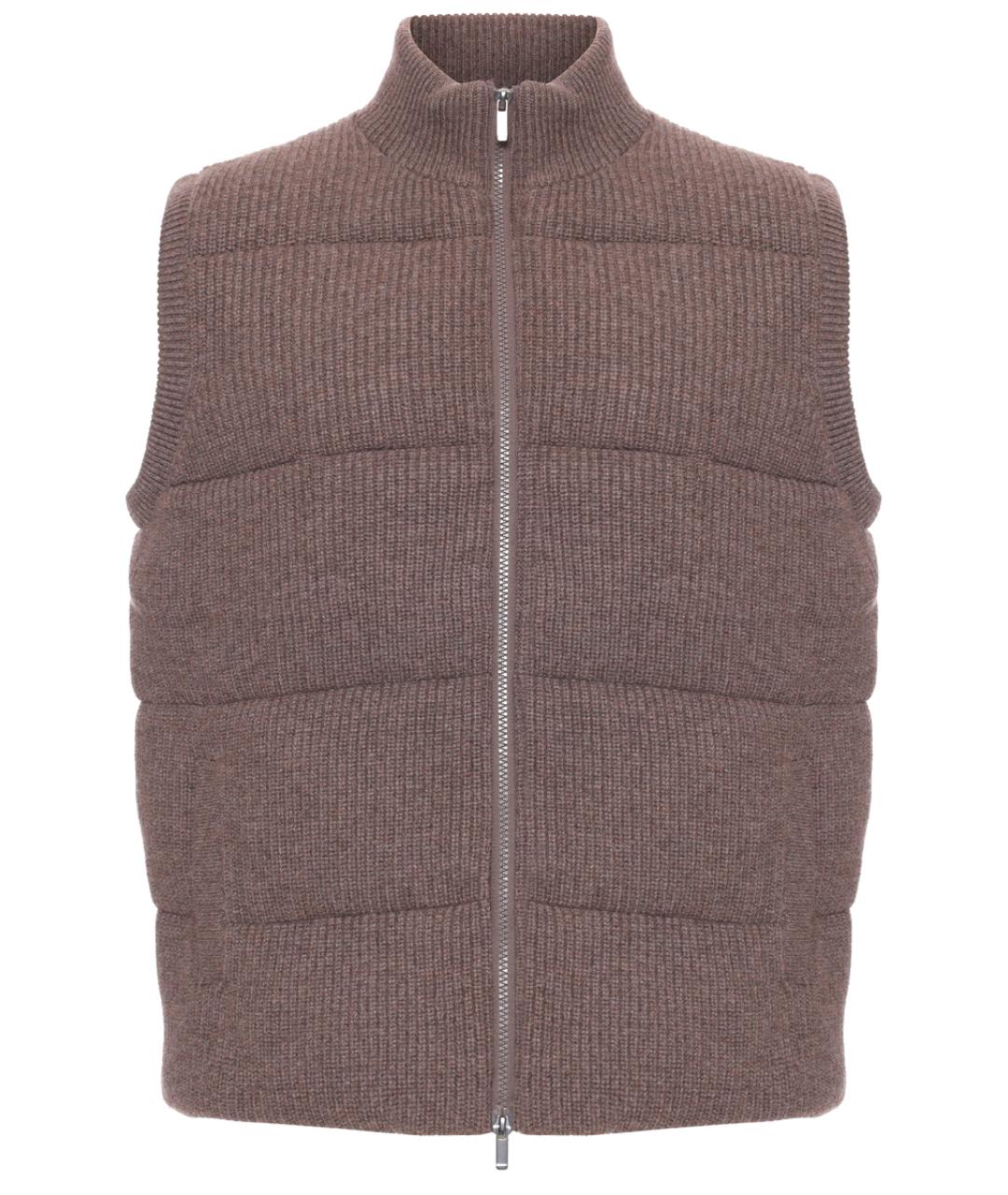 MC2 SAINT BARTH Коричневый шерстяной жилет, фото 1