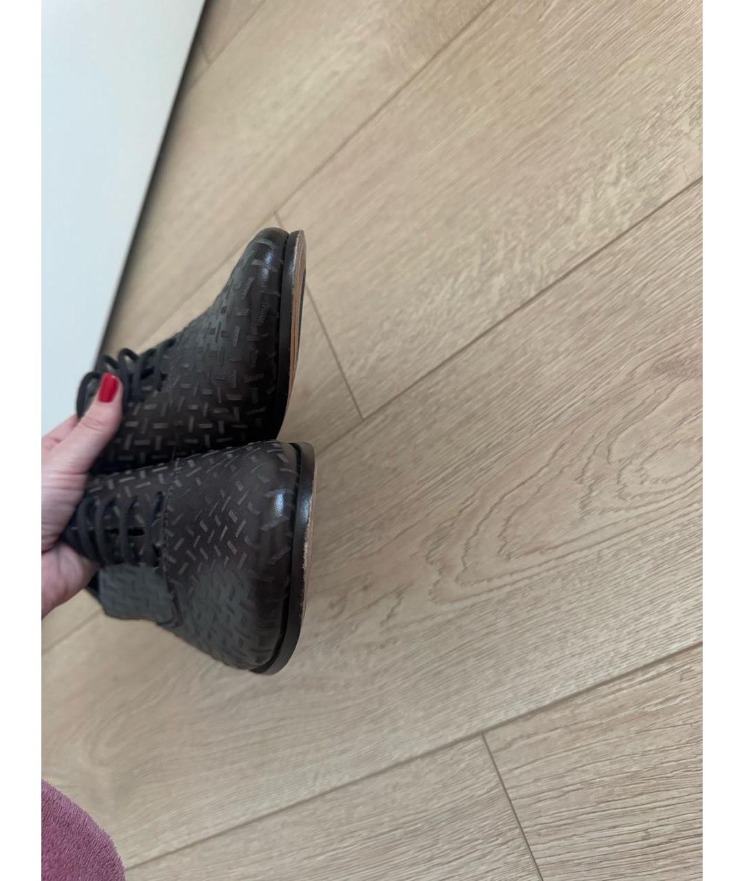 GIORGIO ARMANI Коричневые кожаные туфли, фото 7