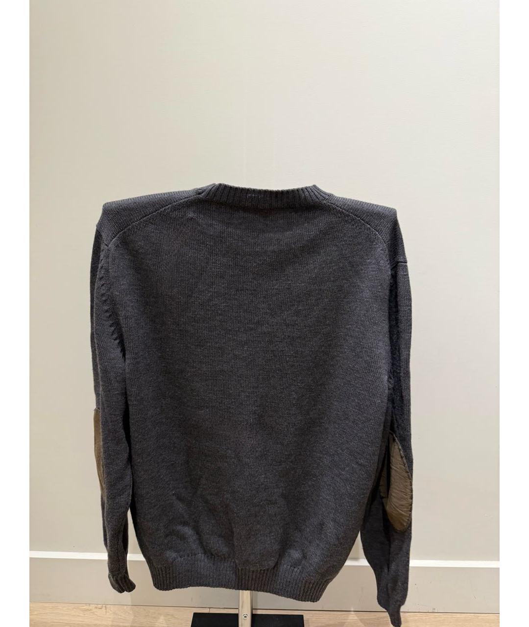 ERMENEGILDO ZEGNA XXX Антрацитовый хлопковый джемпер / свитер, фото 2