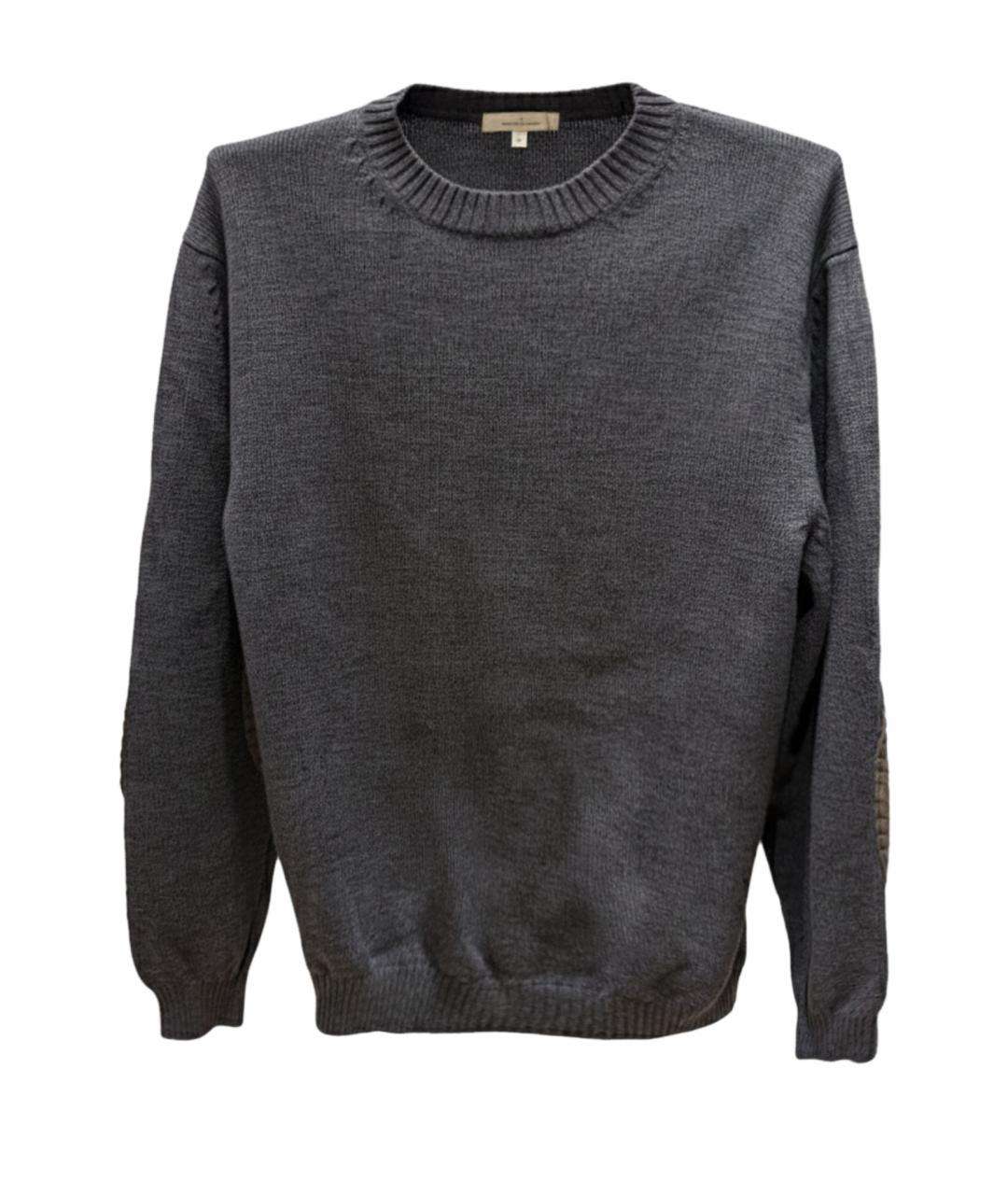 ERMENEGILDO ZEGNA XXX Антрацитовый хлопковый джемпер / свитер, фото 1