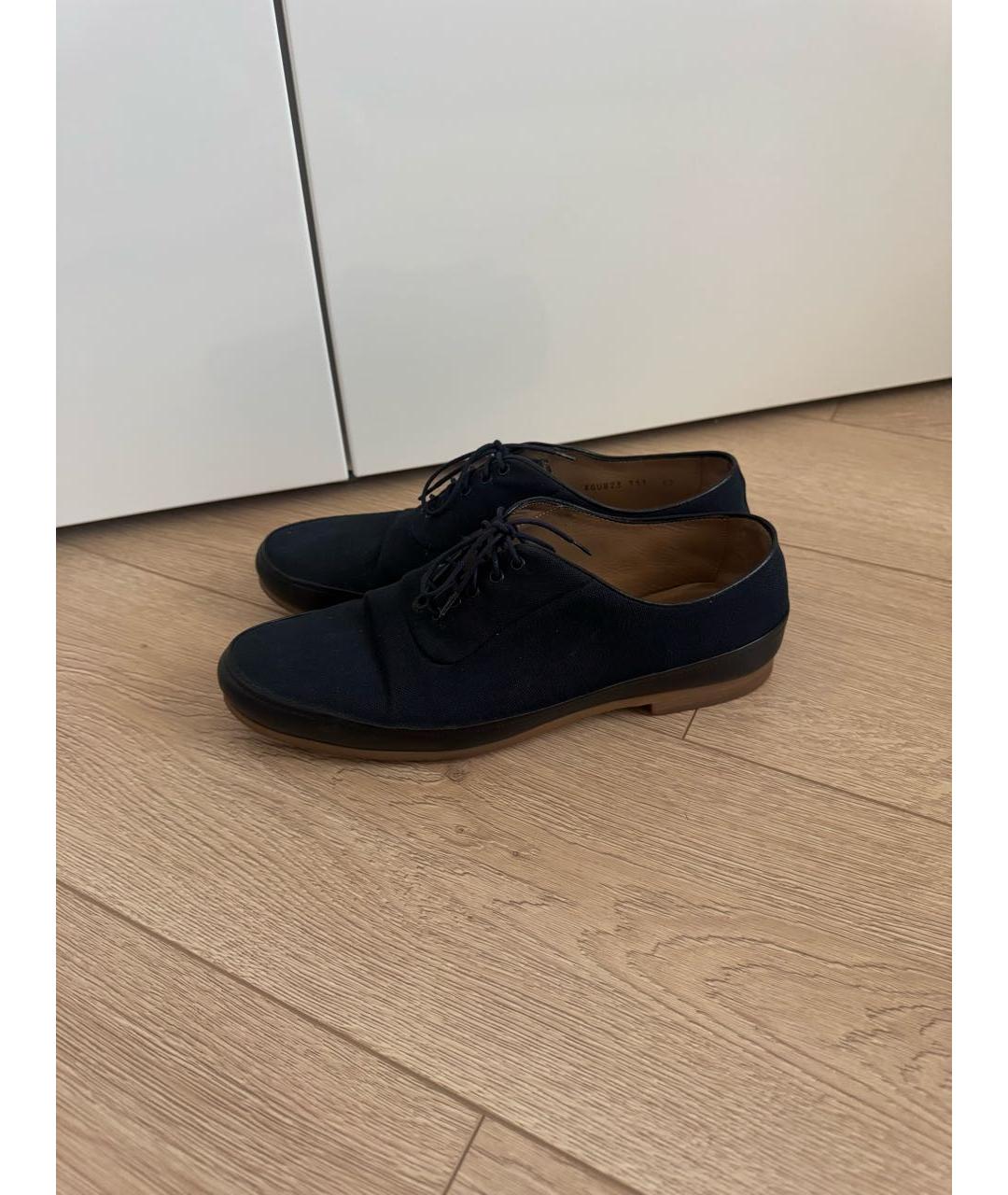 GIORGIO ARMANI Темно-синие текстильные туфли, фото 9